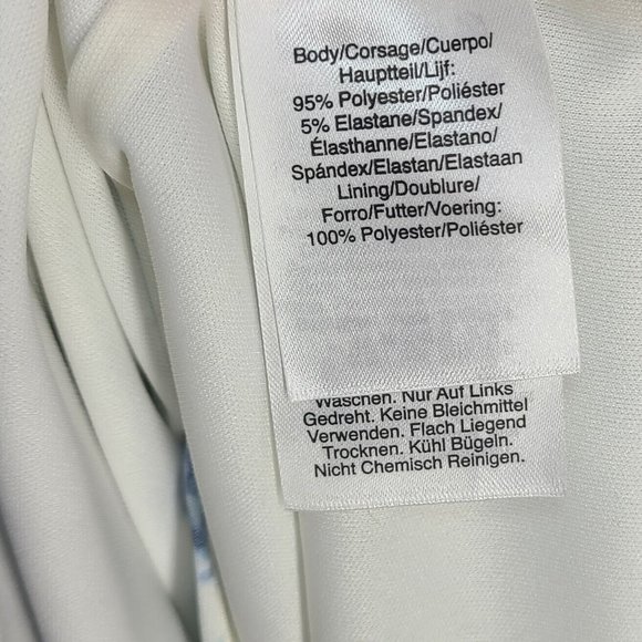 DKNY Gathered Faux Wrap Dress size 8 Blue Snake Print Surplice Tulip Skirt - Picture 8 of 9